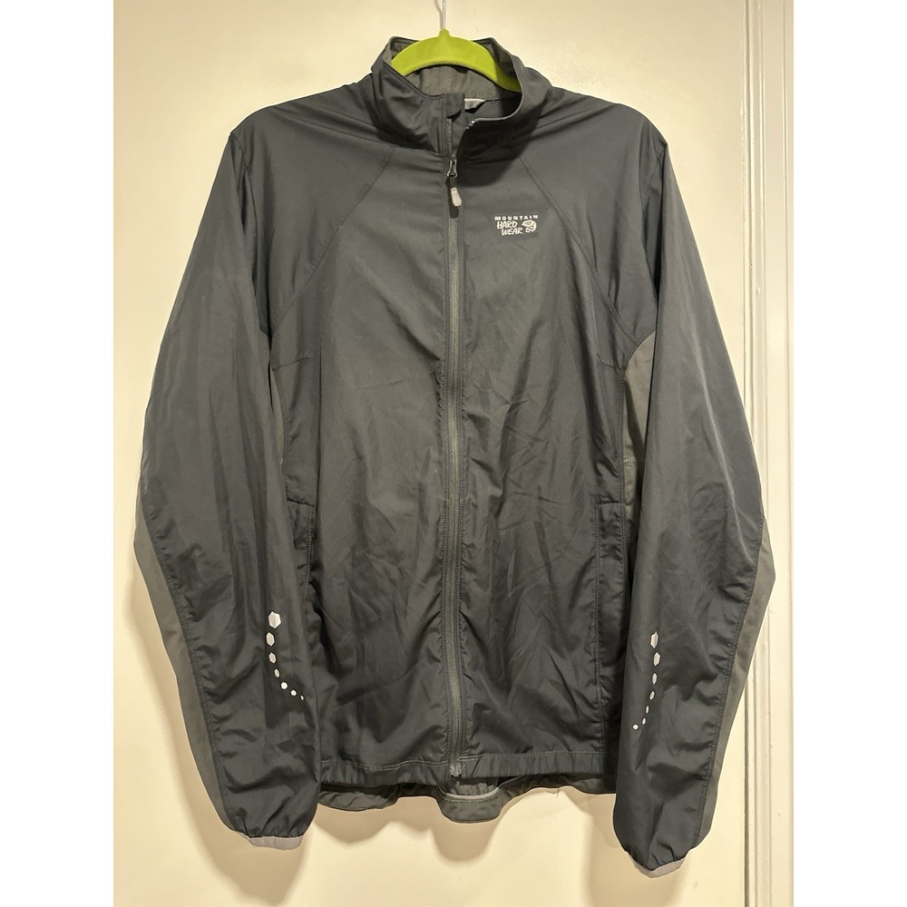 EUC Mountain Hardwear Women SzXL Kor AirShell Lightweight Full Zip Black Jacket
